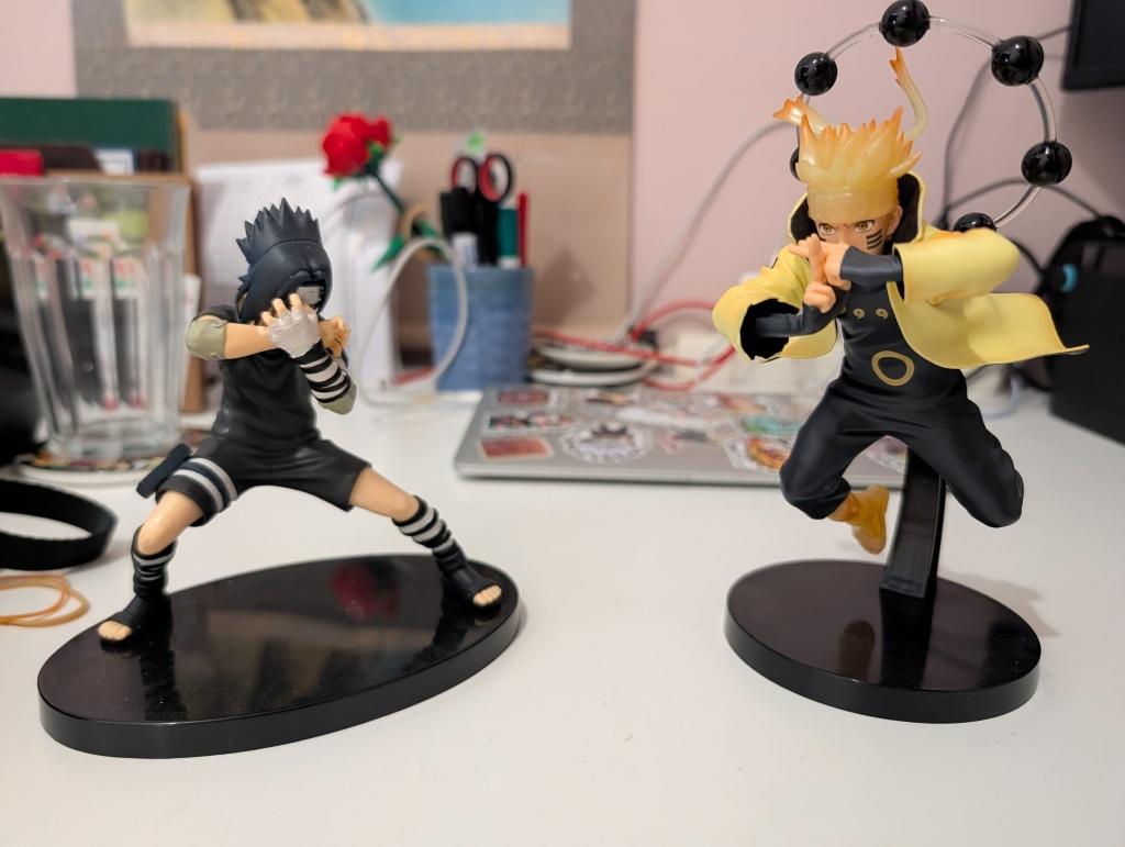 Naruto Uzumaki en Uchiha Sasuke figuur figure, Ophalen of Verzenden, Zo goed als nieuw