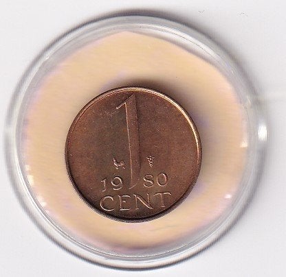 1 Cent 1980 Prachtig met diverse Muntkleuren, Verzenden, Koningin Juliana, 1 cent, Losse munt