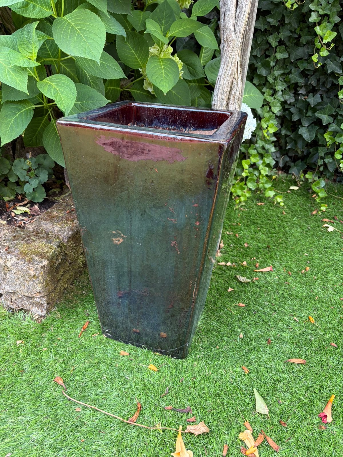 Bloempot, Vierkant, Zo goed als nieuw, Tuin, Aardewerk