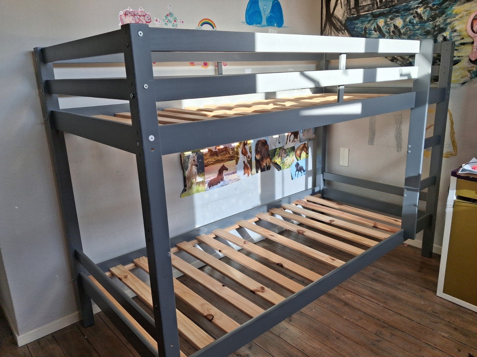 nette halfhoogslaper stapelbed kinder bed, Huis en Inrichting, Ophalen, Gebruikt, 90 cm, Tweepersoons