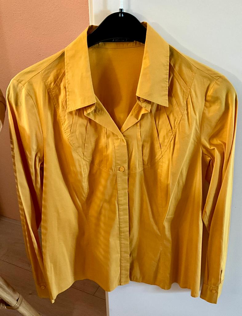 Stijlvolle Blouse mooie mosterd kleur - Maat M, Ophalen of Verzenden, Zo goed als nieuw, Maat 38/40 (M), Geel