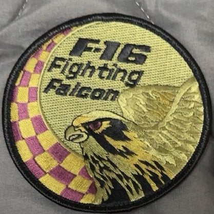 F-16 fighting falcon batch, Ophalen of Verzenden, Landmacht, Nederland, Embleem of Badge
