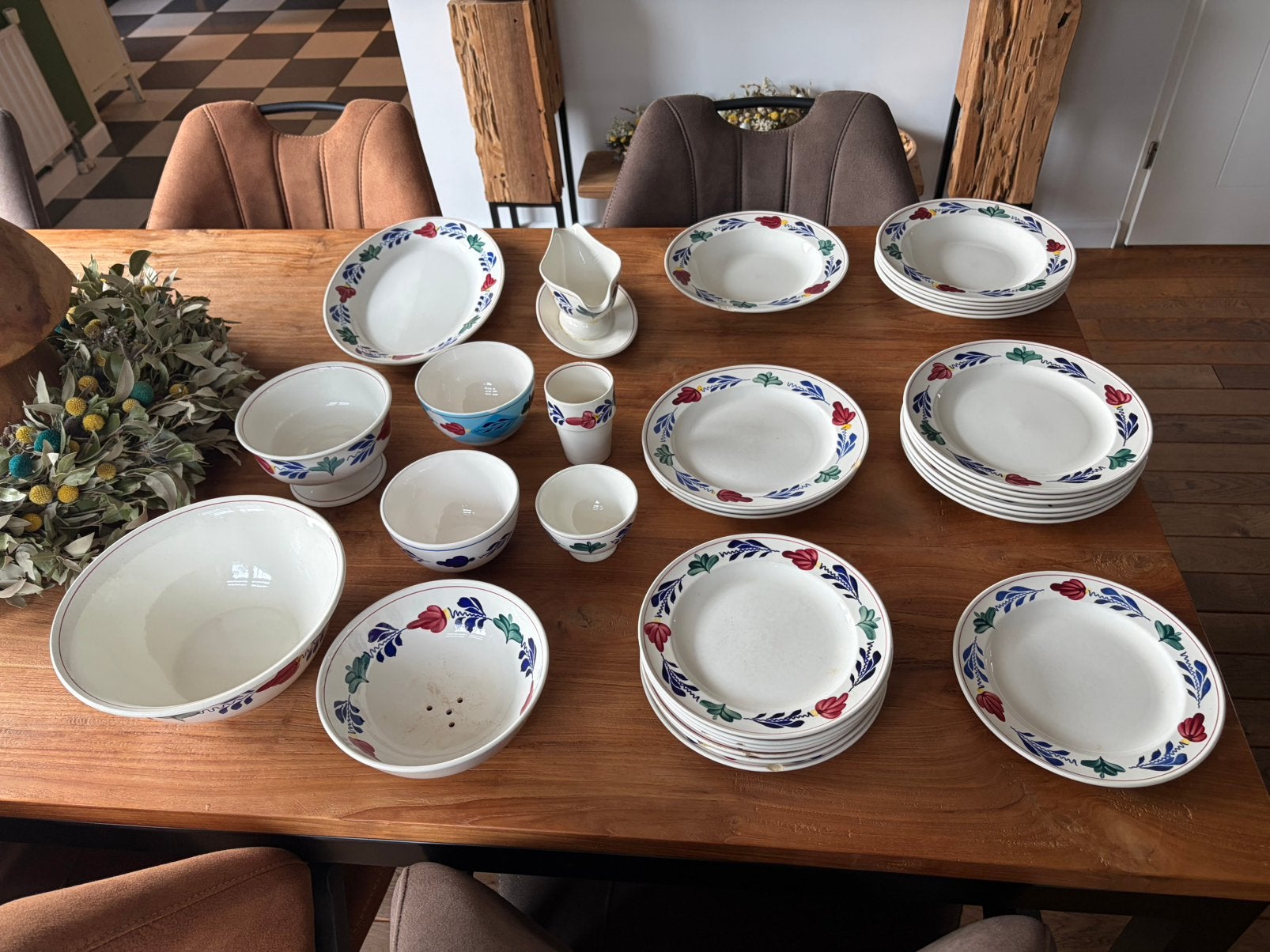 Boerenbond servies 32 stuks, Ophalen of Verzenden, Overige stijlen, Bord(en)