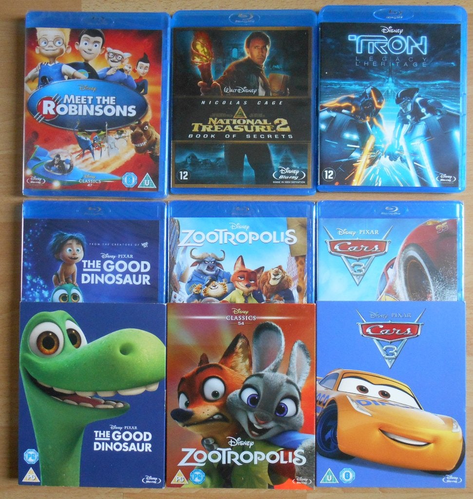 6 Disney Blu-ray Films (NIET NL gesproken en ondertiteld), Ophalen, Engels, Engels, Zo goed als nieuw