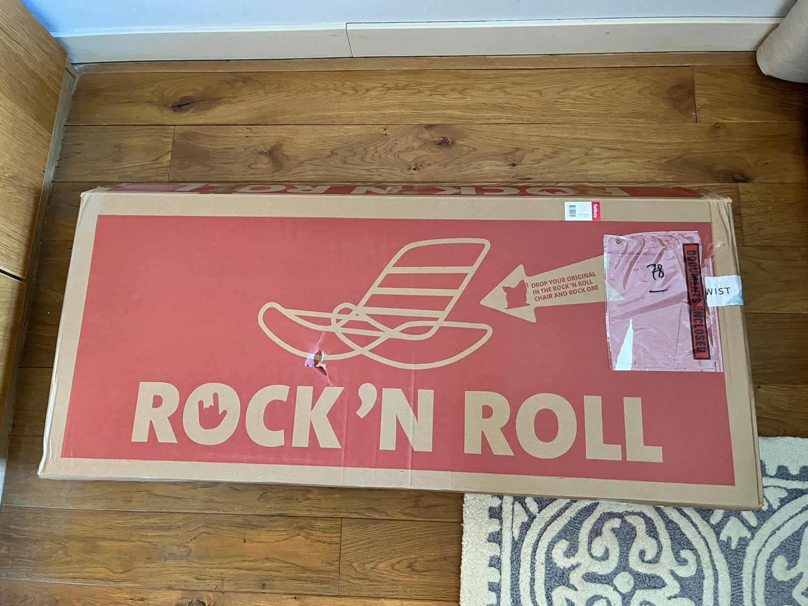 Fatboy Rock ’n Roll Rocking Chair – als nieuw, Ophalen of Verzenden, Zo goed als nieuw, Lichtbak of (neon) lamp