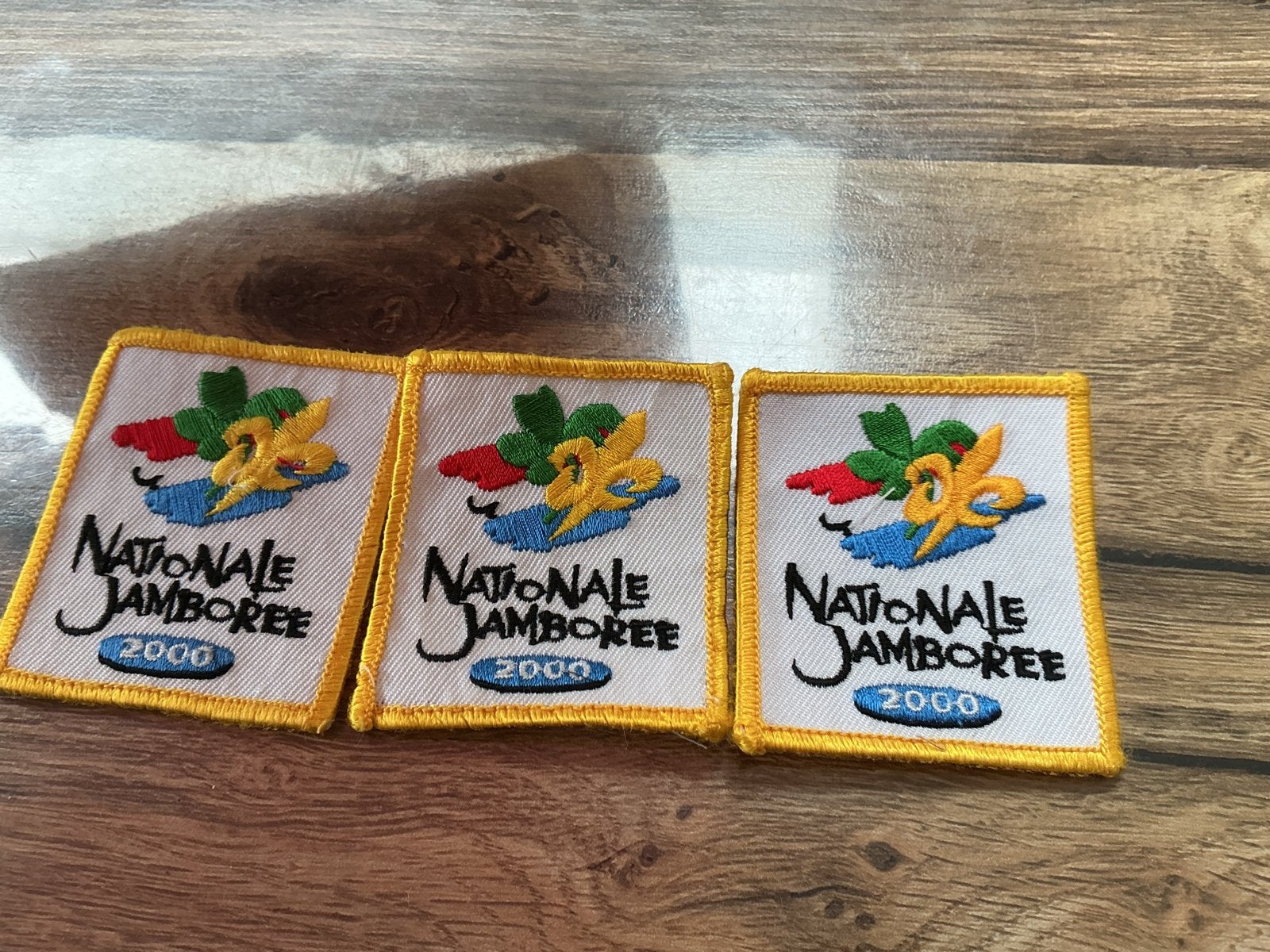 Nationale en Europese Jamboree Scouting Patches, Verzamelen, Scouting, Ophalen of Verzenden, Zo goed als nieuw, Embleem, Speld of Insigne