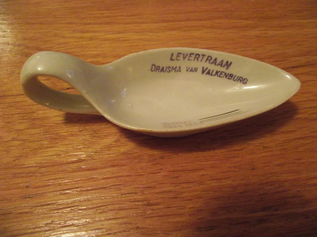 levertraan lepel, Verzamelen, Ophalen of Verzenden, Zo goed als nieuw, Gebruiksvoorwerp