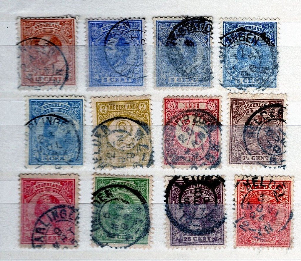 Kleinrond stempels wo Helder Bergen op Zoom Nijmegen (b5), Postzegels en Munten, Verzenden, T/m 1940, Gestempeld