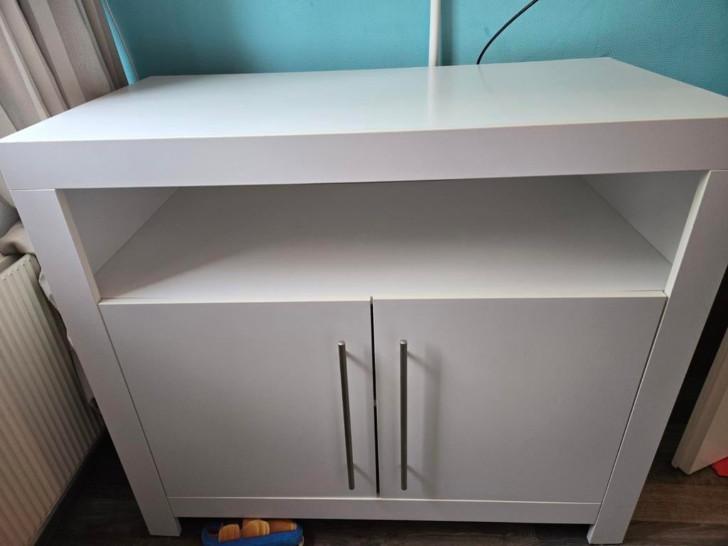 Witte baby commode - Gebruikt, zie foto's, Kinderen en Baby's, Kinderkamer | Commodes en Kasten, Ophalen, Gebruikt, 50 tot 70 cm