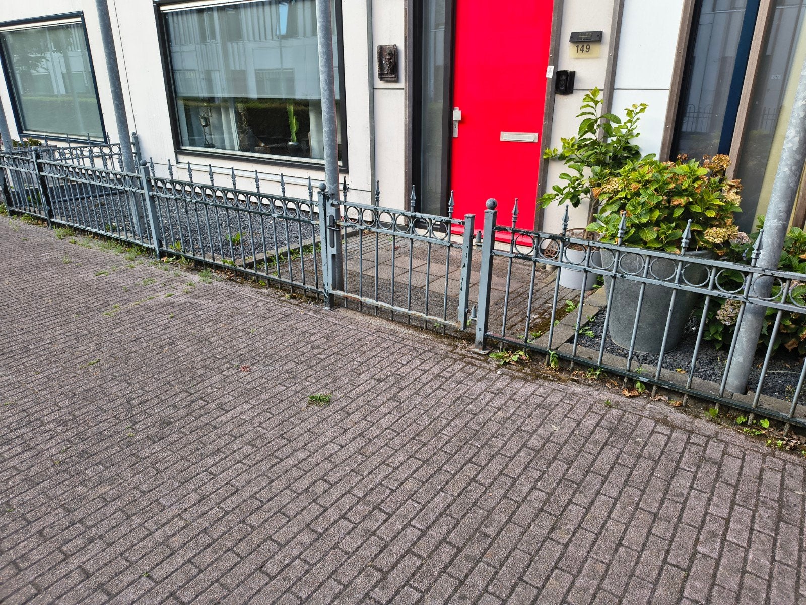metalen tuin hek, Tuin en Terras, Ophalen, Gebruikt, IJzer, Sierhekwerk