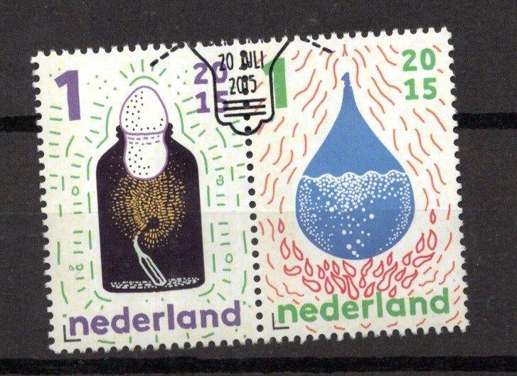gestempelde zegel. jaar 2015: paartje energie, Ophalen of Verzenden, Na 1940, Gestempeld