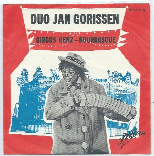 Duo Jan Gorissen- Circus Renz Telstar, Gebruikt, Verzenden, 7 inch, Fotohoes