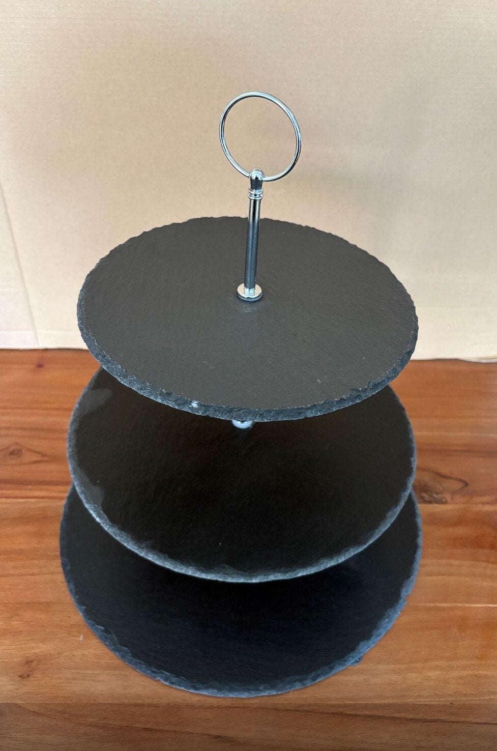 Serveertoren / etagère 3 laags, Ophalen of Verzenden, Zo goed als nieuw, 25 tot 50 cm, Minder dan 100 cm