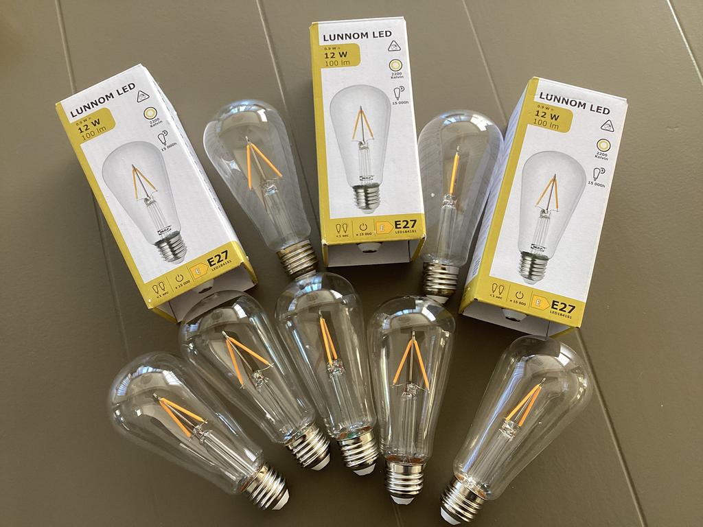 10 stuks IKEA Lunnom LED lampen 12 watt 100 lm 2200 kelvin, Led-lamp, Minder dan 30 watt, Zo goed als nieuw, E27 (groot)