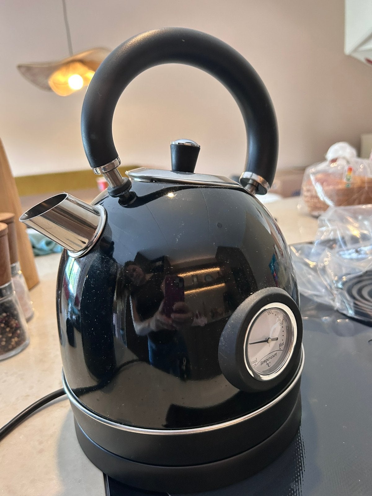 Retro waterkoker MOA, 1 tot 2 liter, Ophalen of Verzenden, Zo goed als nieuw