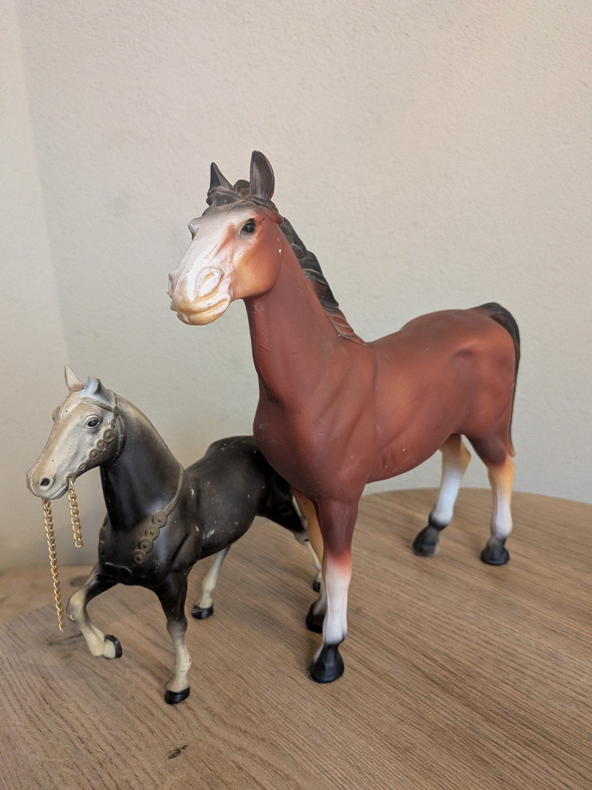 Set vintage metalen modelpaarden jaren '70 WS Toys&Diamond P, Verzamelen, Ophalen, Gebruikt, Paard, Beeldje of Figuurtje