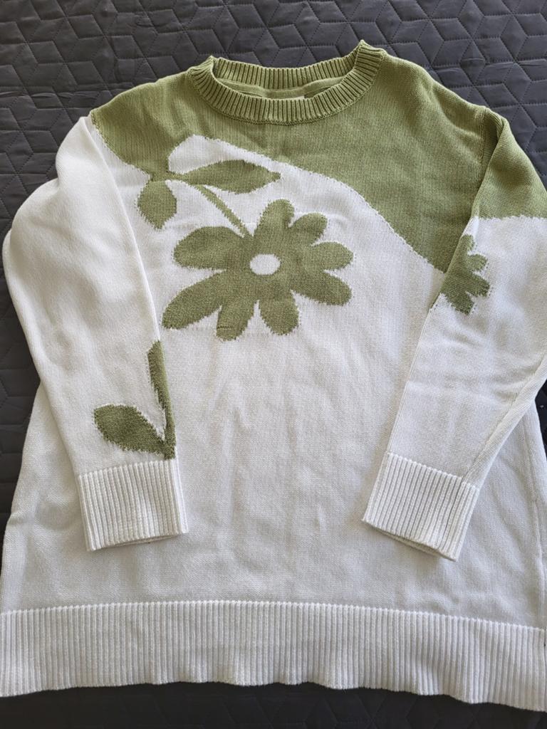 PURE by Ella Hopfeldt Trui met bloemmotief, PURE by Ella Hopfeldt, Wit, Maat 42/44 (L), Ophalen of Verzenden