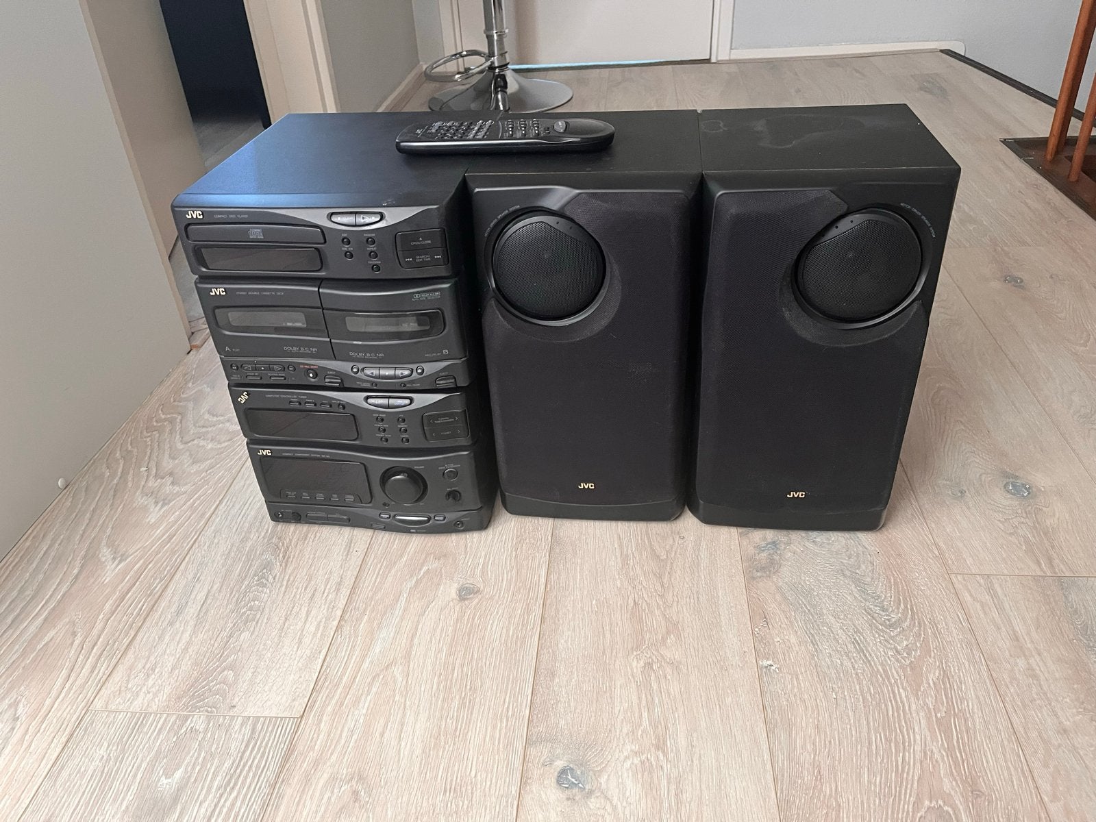 JVC Stereo Set met CD, Cassette, Tuner en Speakers, Ophalen, Gebruikt, Losse componenten, Cassettedeck