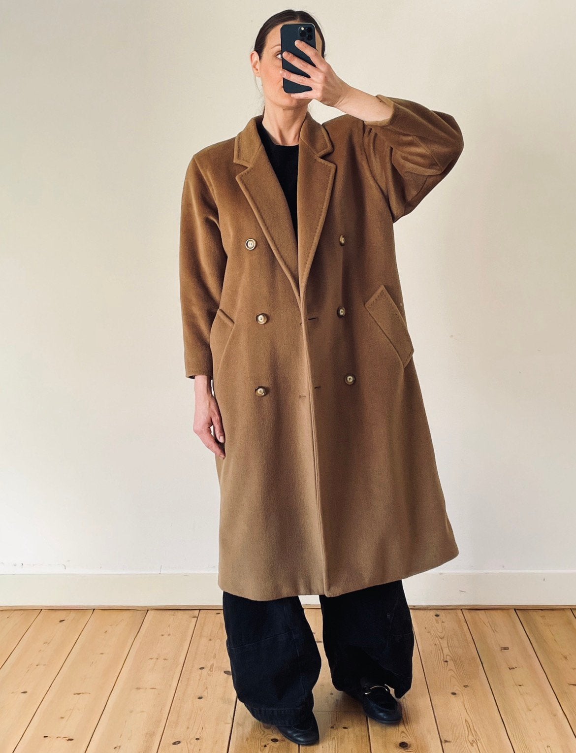 Max Mara oversized Camel coat mt 34-40, Kleding | Dames, Verzenden, Zo goed als nieuw, Maat 38/40 (M), Bruin