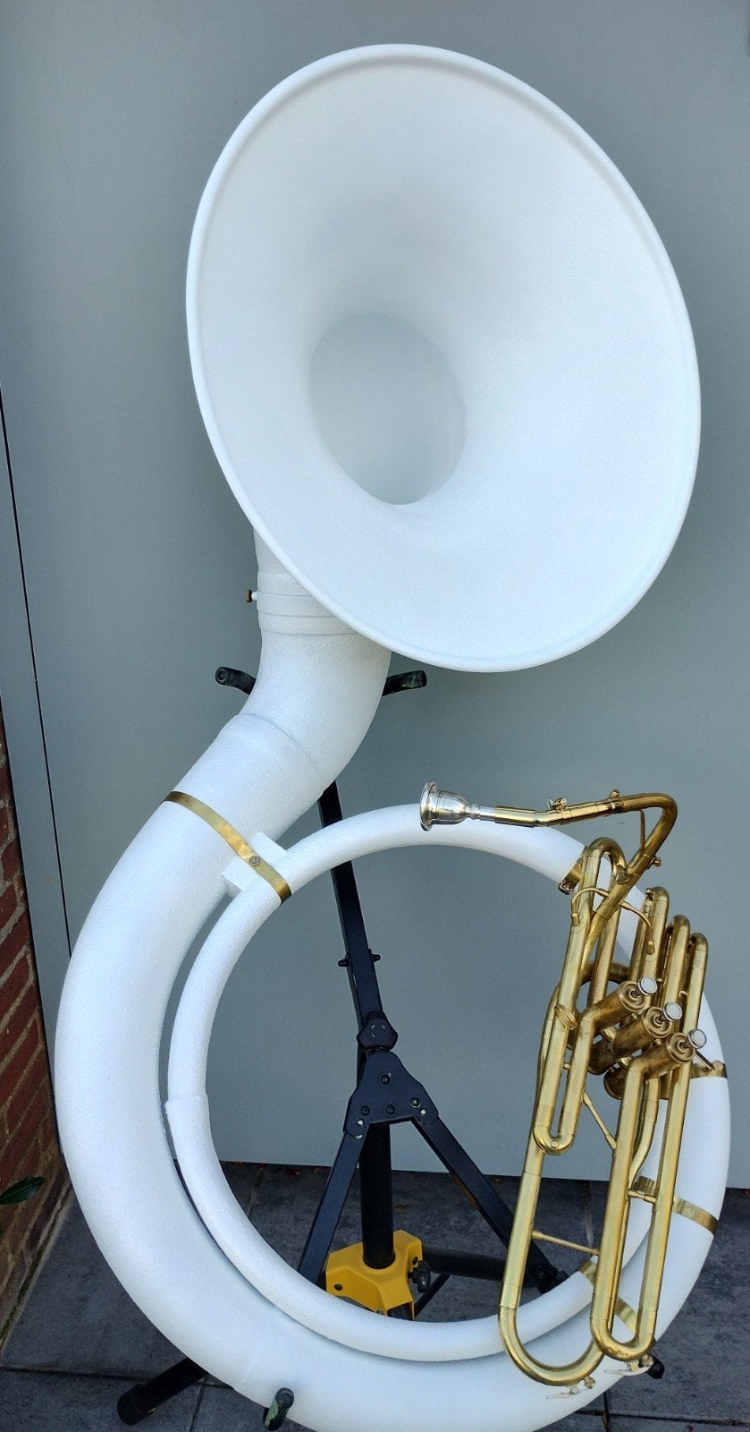 Jupiter SSH 596 BBb  glasfiber sousafoon, Ophalen of Verzenden, Gebruikt, Bes-tuba