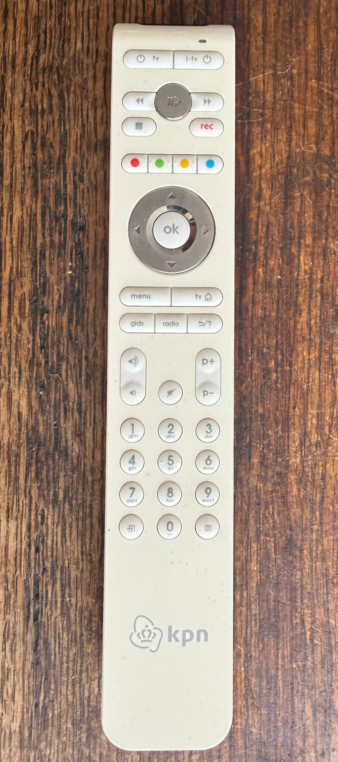 KPN Interactieve TV Afstandsbediening – Origineel – Werkend, Audio, Tv en Foto, Afstandsbedieningen, Ophalen of Verzenden, Gebruikt