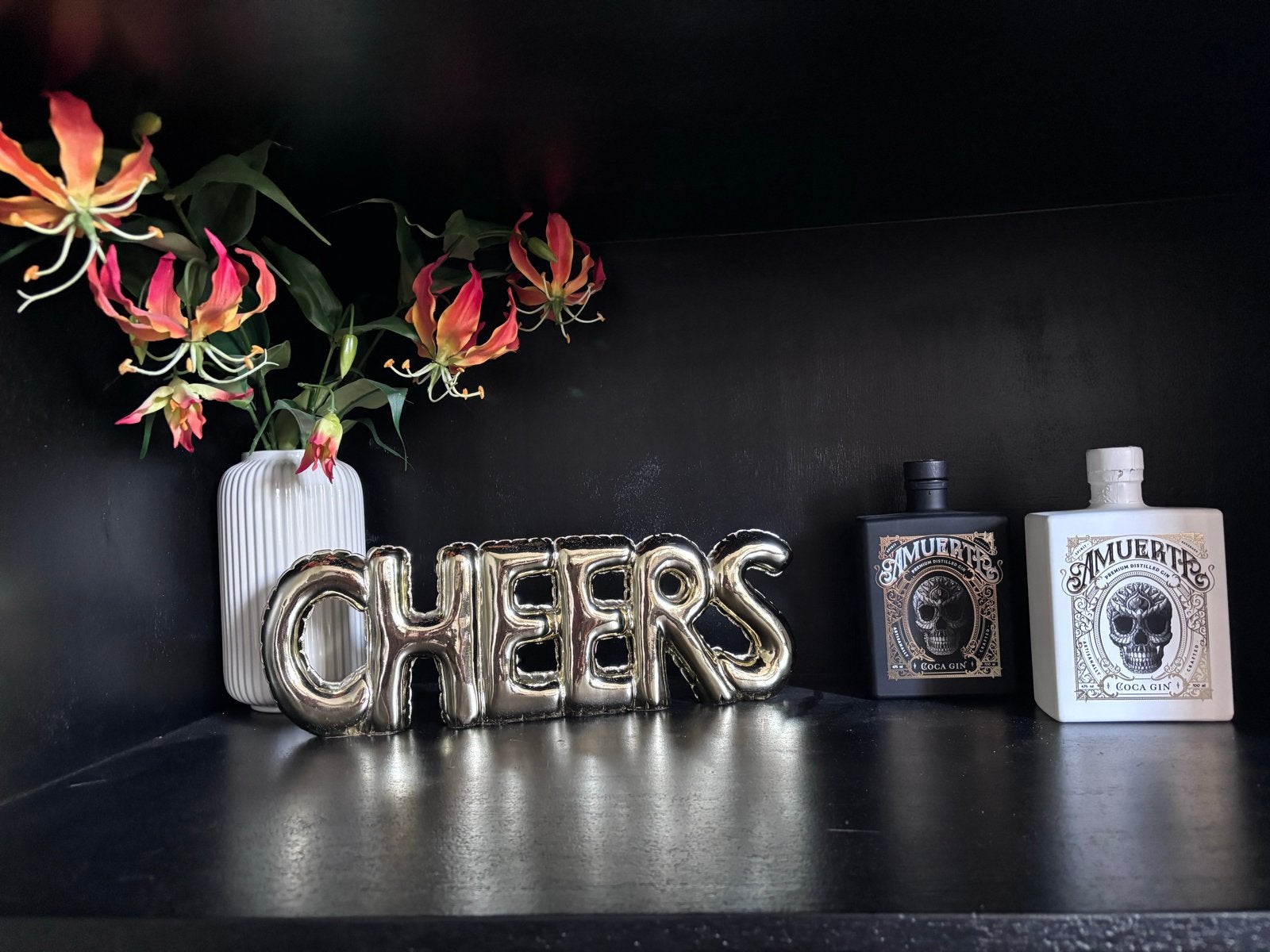 Gouden 'Cheers' Ballon Letters Decoratie, Kunststof, Ophalen of Verzenden, Zo goed als nieuw, Goud