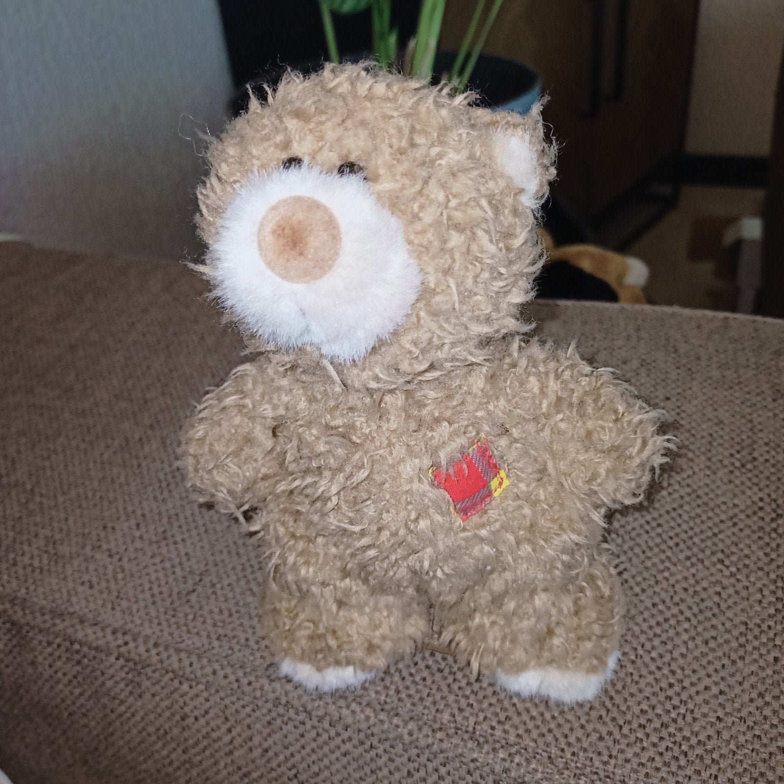 Vintage happy horse beertje met patchwork., Kinderen en Baby's, Beer, Happy Horse, Ophalen of Verzenden, Zo goed als nieuw