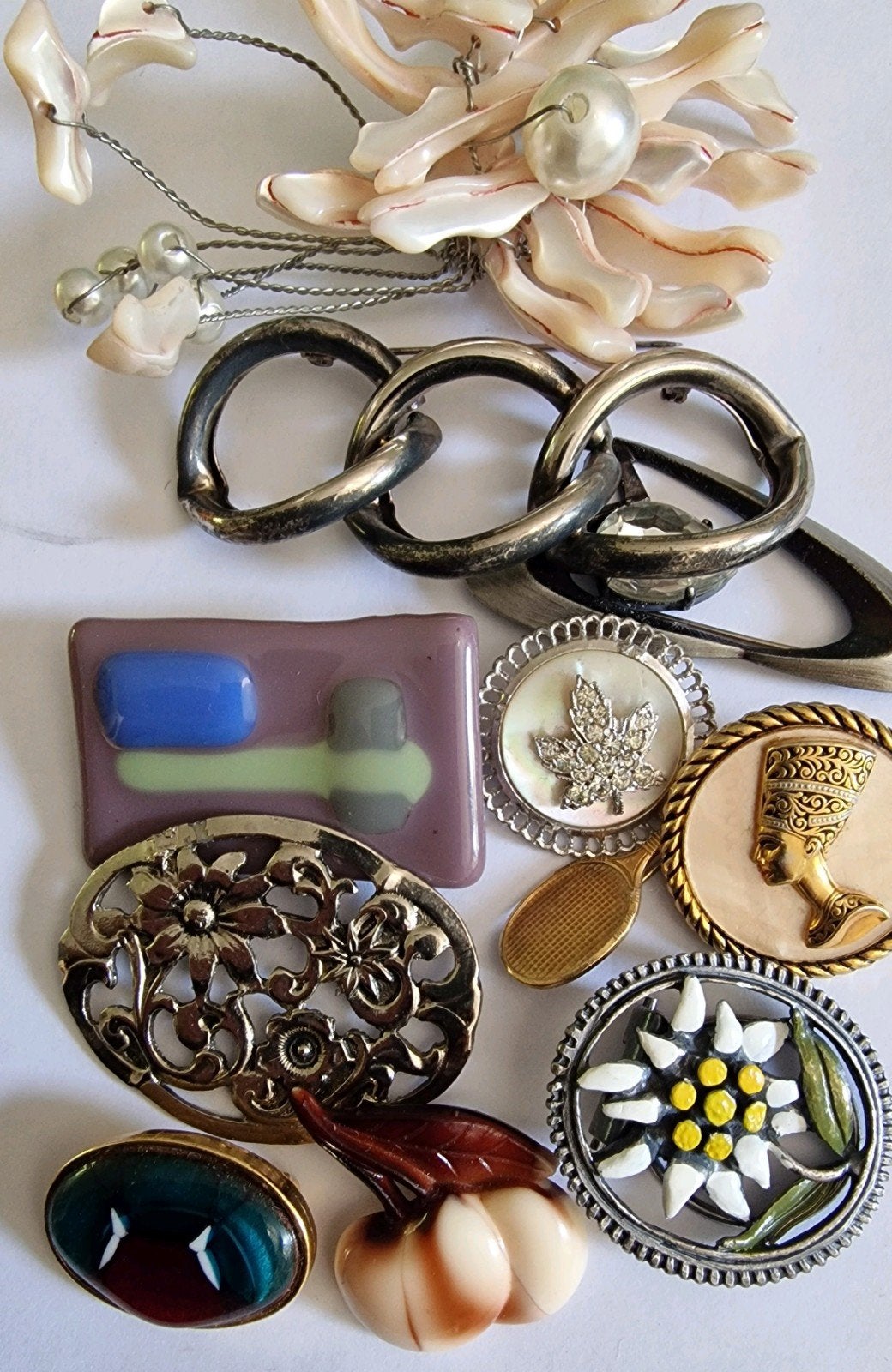 Lot broches, Ophalen of Verzenden, Zo goed als nieuw, Overige kleuren, Overige materialen
