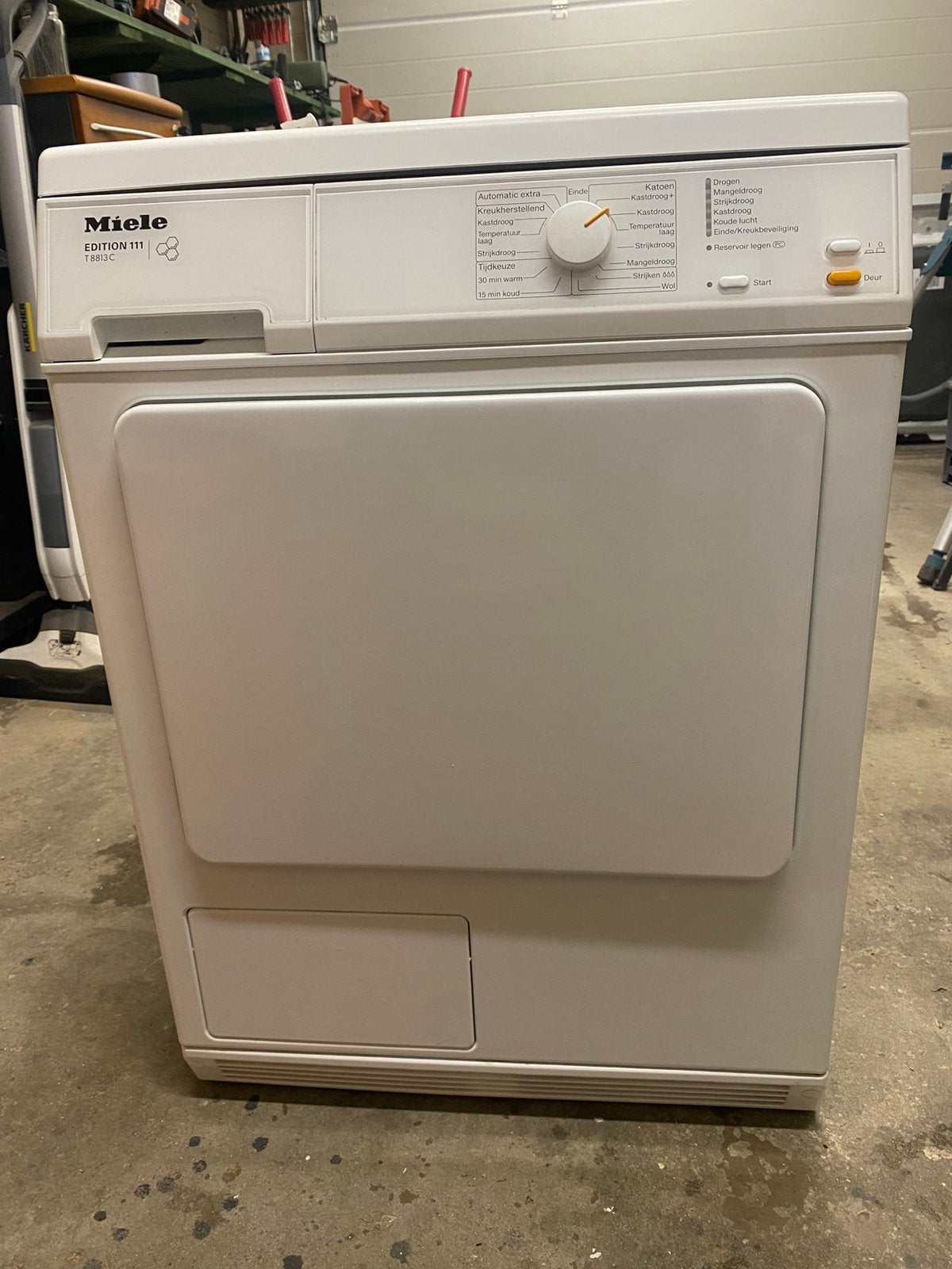 AEG wasmachine + Miele droger, 6 tot 8 kg, Ophalen, Gebruikt, 85 tot 90 cm