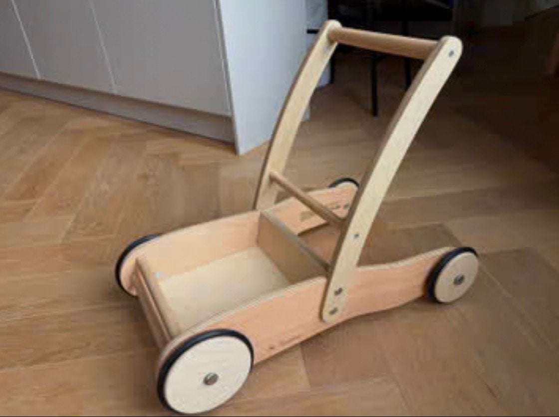 Bandits and angels houten loopwagen, Ophalen, Zo goed als nieuw, Duwvoertuig