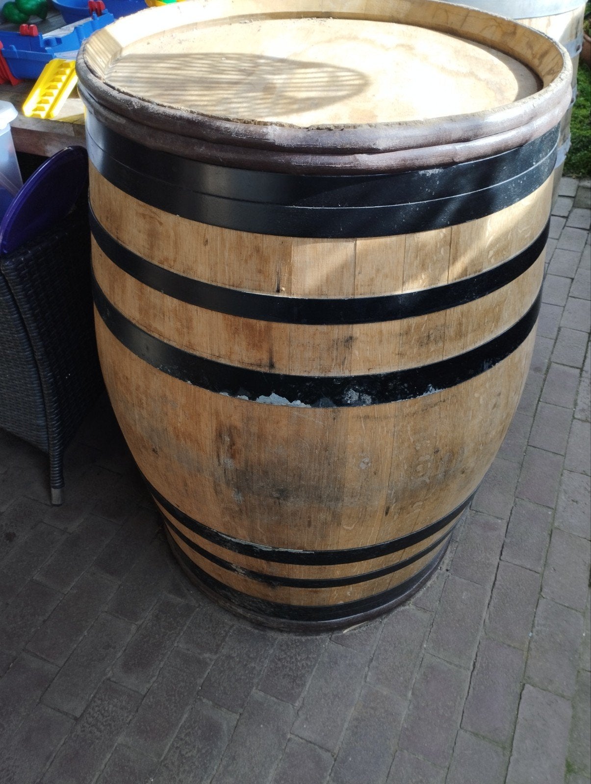 regentonnen wijnvaten 350 liter, 150 liter of meer, Ophalen, Hout