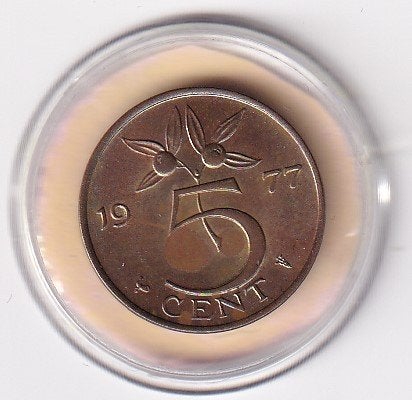 5 Cent 1977 Prachtig met Diverse Muntkleuren, Postzegels en Munten, Munten | Nederland, Verzenden, Koningin Juliana, 5 cent, Losse munt