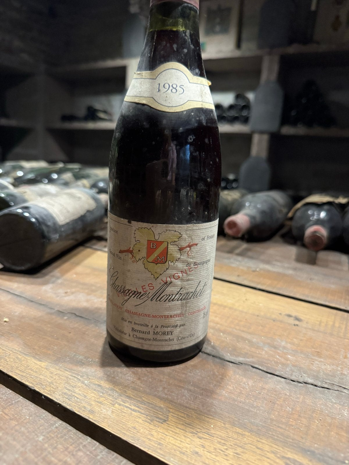 Chassagne-Montrachet 1985 Bourgogne Rouge - Zeldzame Vintage, Verzamelen, Ophalen, Frankrijk, Zo goed als nieuw, Rode wijn
