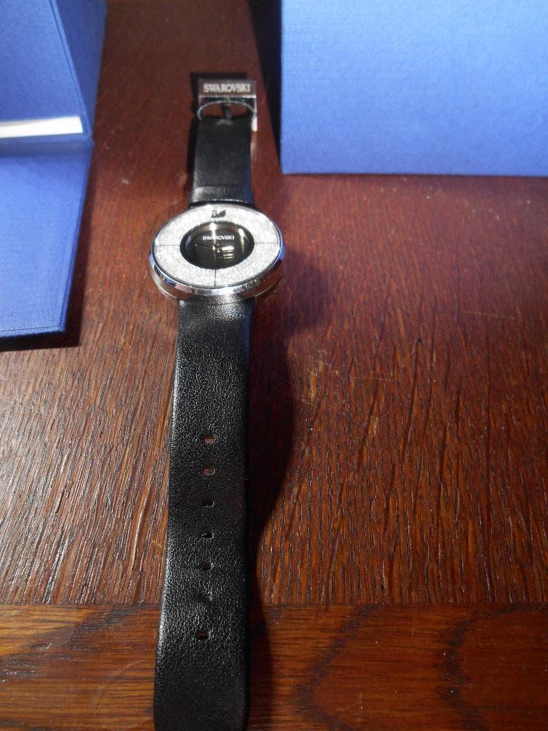 Swarovski horloge, Overige merken, Overige materialen, Leer, Polshorloge