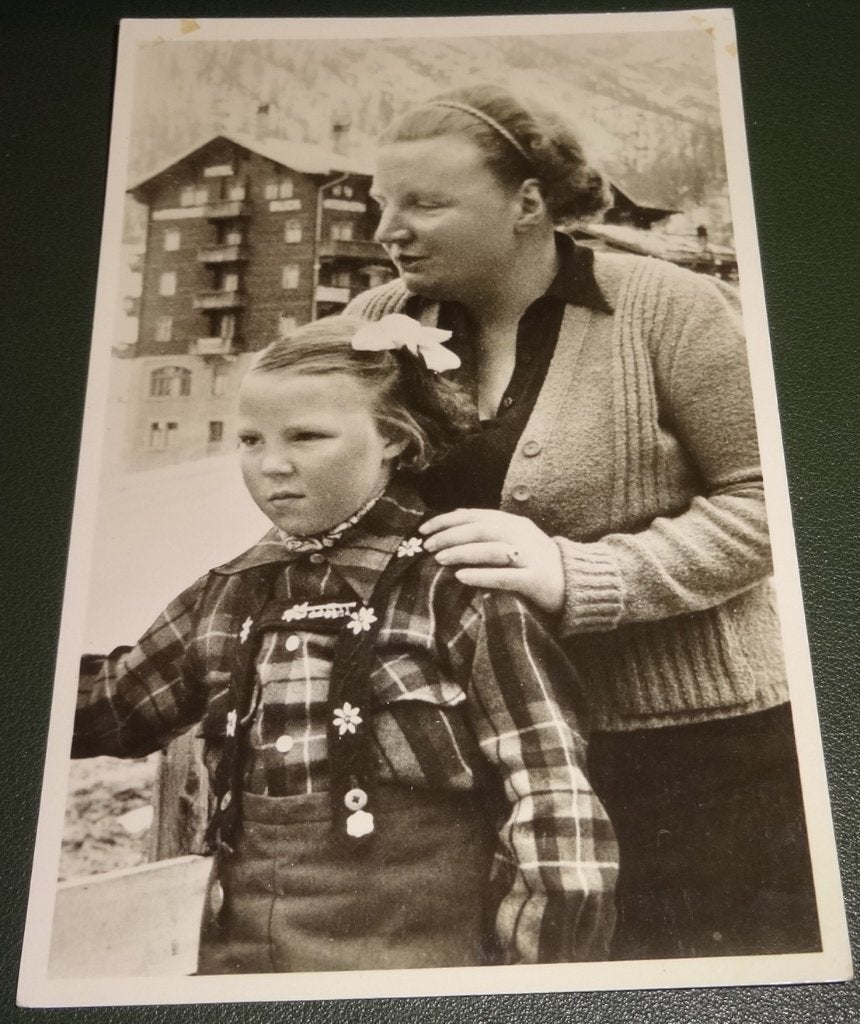 Koninklijk Huis - Juliana Beatrix Zermatt - 1947 - KOr01, Verzenden, Zo goed als nieuw, Nederland, Kaart, Foto of Prent