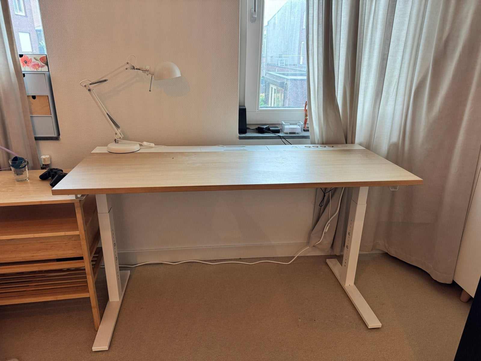 IKEA Mittzon Bureau verstelbaar, Ophalen, Overige typen, Hout, In hoogte verstelbaar