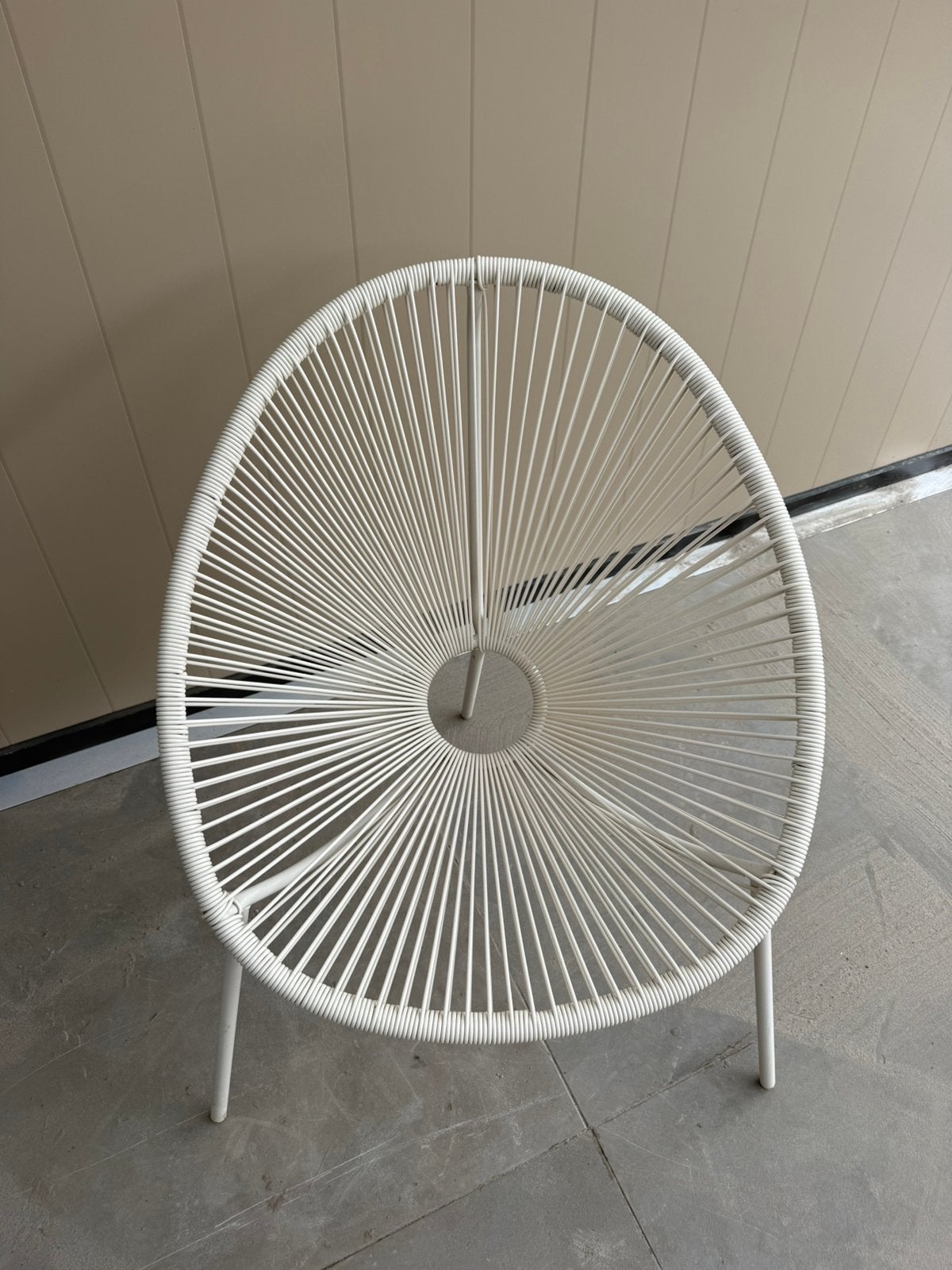 Witte tuinstoel, Tuin en Terras, Ophalen, Zo goed als nieuw, Kunststof