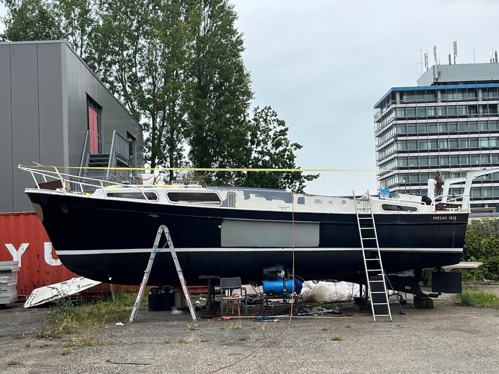 Porsius 10,5 / gedeeltelijk project / varend op kant gezet, Diesel, 80 cm, Zo goed als nieuw, Motorjacht