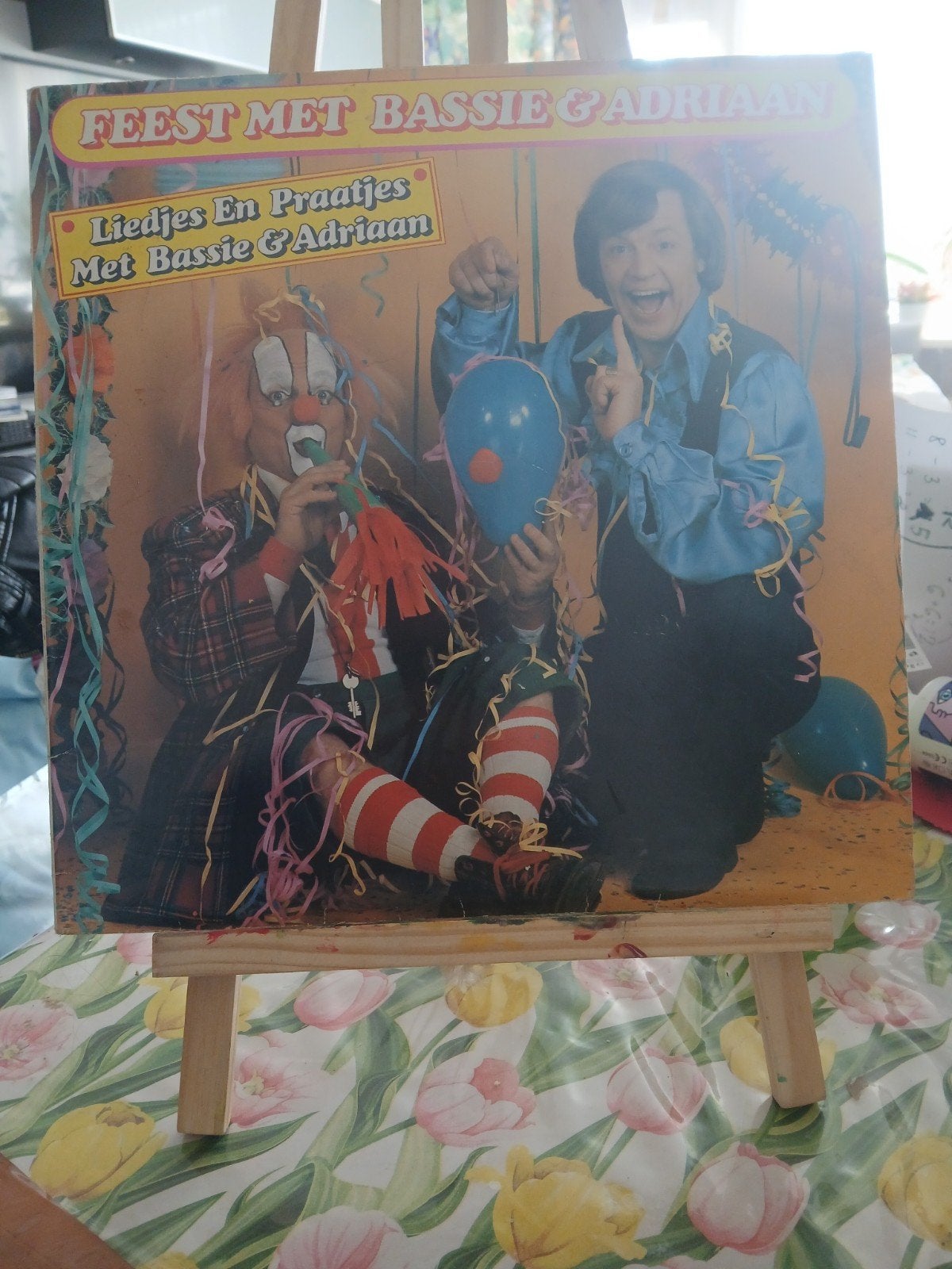 Feest met Bassie & Adriaan - Liedjes en Praatjes LP, Cd's en Dvd's, Ophalen of Verzenden, Gebruikt, 12 inch, LP