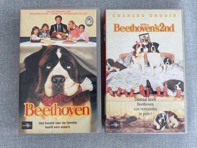 Videobanden Beethoven en Beethoven’s2nd , Nederlands ondertiteld, Alle leeftijden, Ophalen of Verzenden, Actie en Avontuur