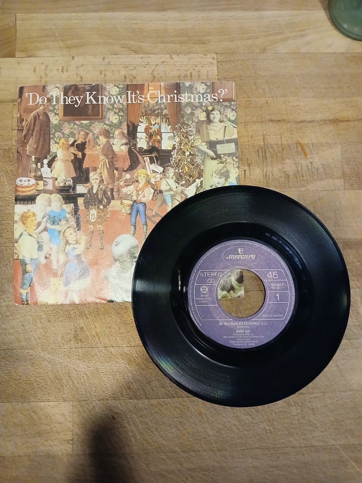 Kerst single Band Aid, Cd's en Dvd's, Ophalen of Verzenden, Gebruikt, 7 inch, Pop