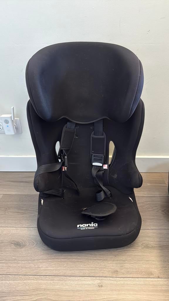 Nania autostoel – Zwart – Goede staat, Autogordel, 9 t/m 18 kg, Zijbescherming, Zo goed als nieuw