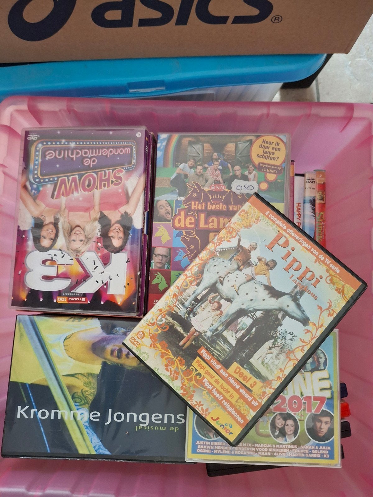 Diverse DVD's en cd's: o.a. K3, Pippi Langkous, Gebruikt, Alle leeftijden, Familie, Film