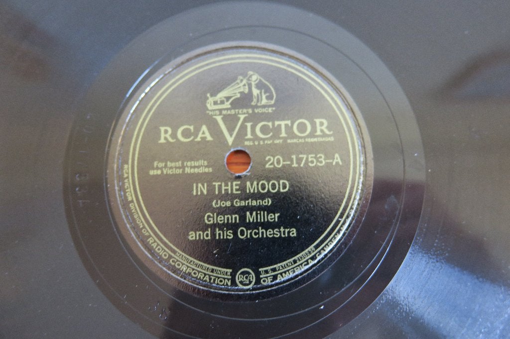 Glenn Miller In the mood 78rpm 78 toeren grammofoonplaat, Gebruikt, 10 inch, Overige genres, Ophalen of Verzenden