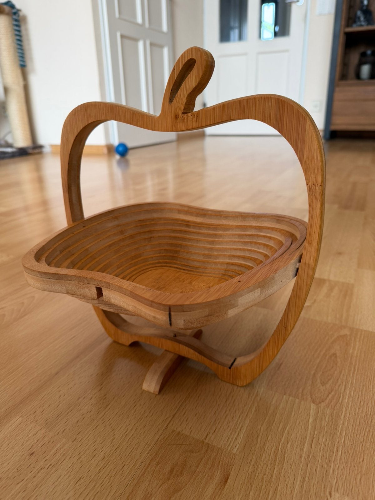 Houten brood-/fruitschaal opvouwbaar, Ophalen, Overige typen, Hout, Nieuw