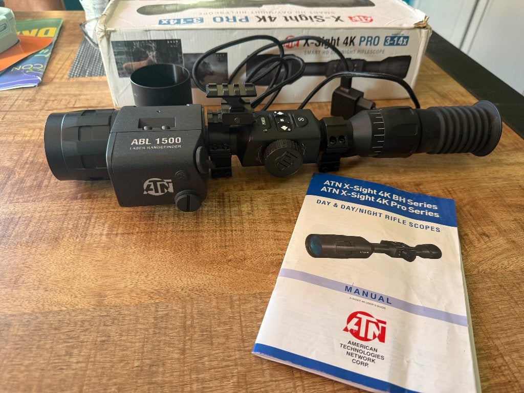 ATN 3-14 compleet met afstandmeter en ir, Hobby en Vrije tijd, Ophalen of Verzenden, Zo goed als nieuw