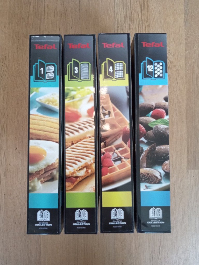 4 soorten Bakplaten Tefal Snack Collection, Ophalen of Verzenden, Vaatwasmachinebestendig