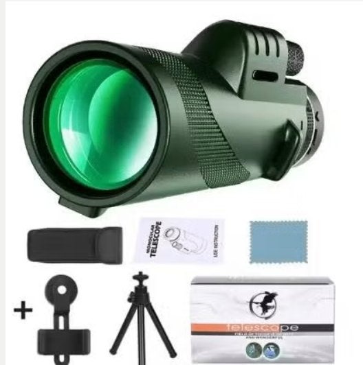 Monoculaire Telescoop – Met Statief & Telefoonclip 80x100 HD