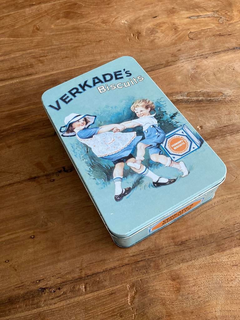 Verkade koekblik, Verzamelen, Blikken, Ophalen of Verzenden, Gebruikt, Koek(jes), Verkade