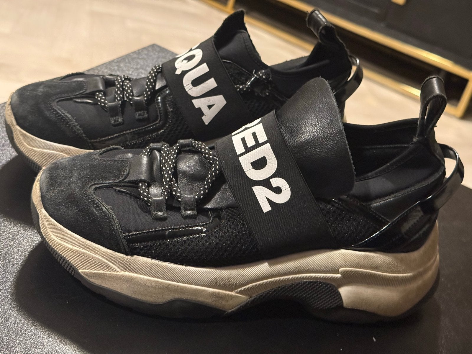 Dsquared2 dames sneakers - Maat 39, Ophalen of Verzenden, Gedragen, Zwart, Sneakers of Gympen
